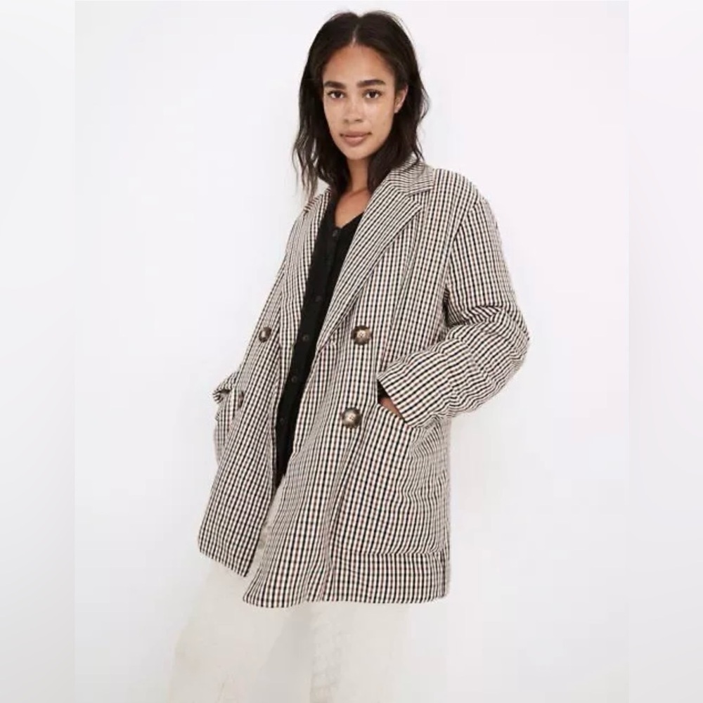 New Madewell Women's Padded Jacket in Plaid Size XL $198